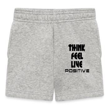 Think feel positive v1 - Baby Shorts - heather grey - Front