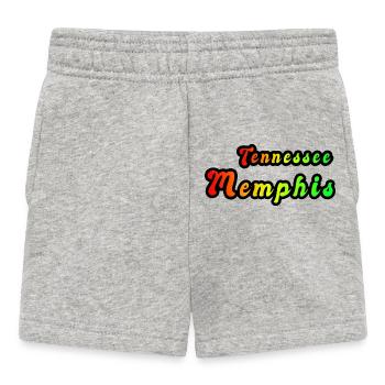 Memphis Tennessee rainbow design - Baby Shorts - heather grey - Front