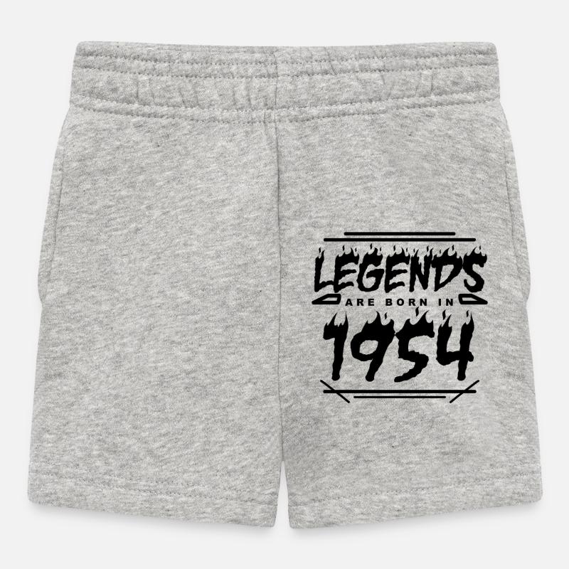 1954 - Né en 1954 - Construit en 1954 - Short Bébé - gris chiné