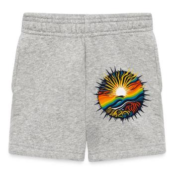 énergie positive - Short Bébé - gris chiné - Devant