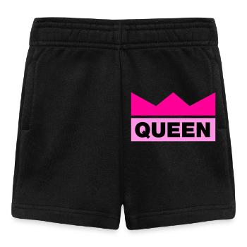 Queen with crown / 3 colors - Baby Shorts - black - Front