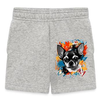 Chihuahua - Baby Shorts - Grau meliert - Vorne