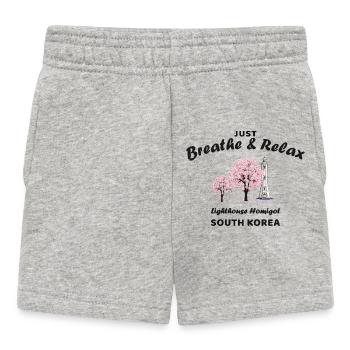 Corée du Sud, Relax, Phare de la péninsule d’Homigot - Short Bébé - gris chiné - Devant