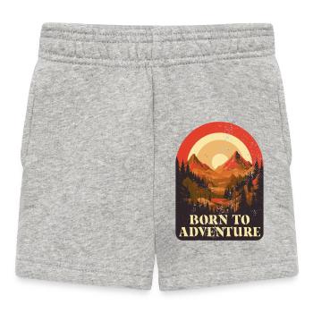 Born To Adventure Adventure Camp Nature Camper Team - Baby Shorts - heather grey - Front