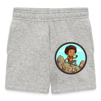 Afro Black Kid Young Girl Empowerment Girl - Short Bébé - gris chiné - Devant
