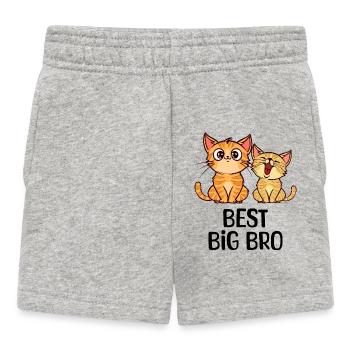 Chat Big Brother Déclaration Bro Frère Amour - Short Bébé - gris chiné - Devant