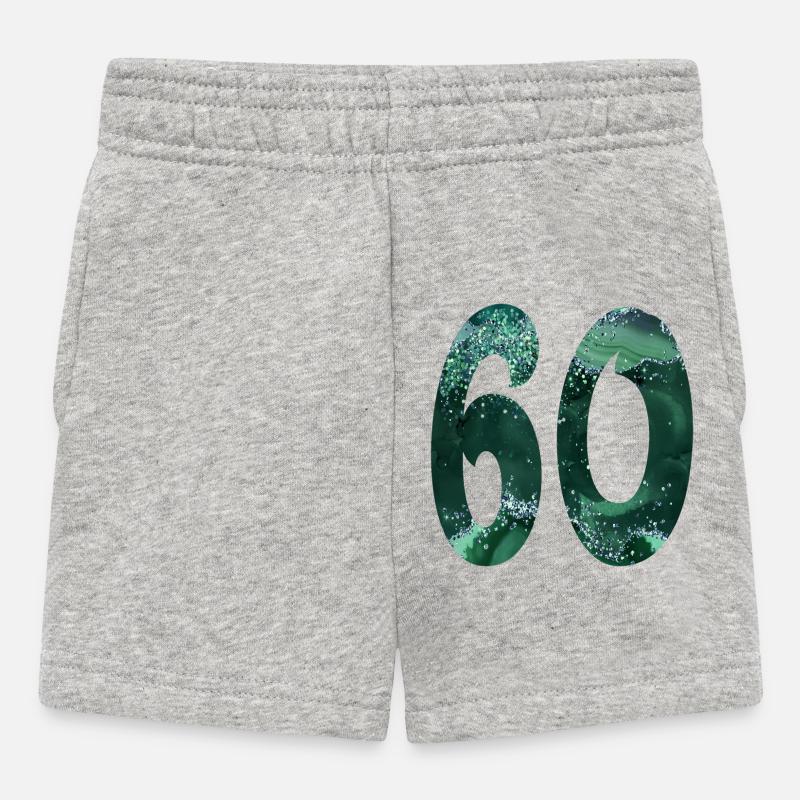 NUMMER 60 TO BE - 60 ÅRS FØDSELSDAG - Shorts til baby - grå meleret