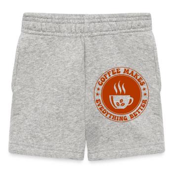 Café - Short Bébé - gris chiné - Devant