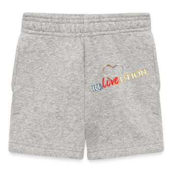 Liebevolution Coeur Rose Typo - Short Bébé - gris chiné - Devant