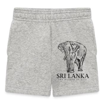 Sri Lanka Elefant – Wunder Asiens Souvenir & Gif - Baby Shorts - Grau meliert - Vorne