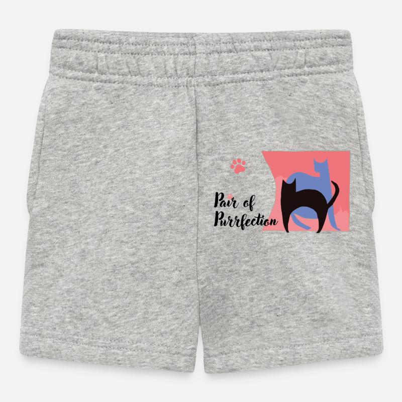 Paire de Purrfection - Short Bébé - gris chiné