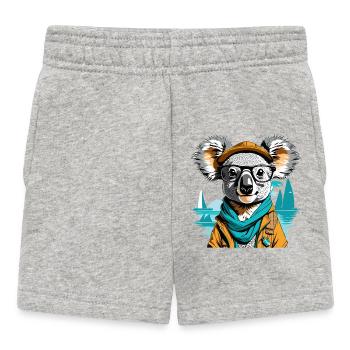 Expédition koala en bord de mer - illustration - Short Bébé - gris chiné - Devant