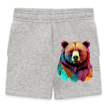 Bear - Baby Shorts - heather grey - Front