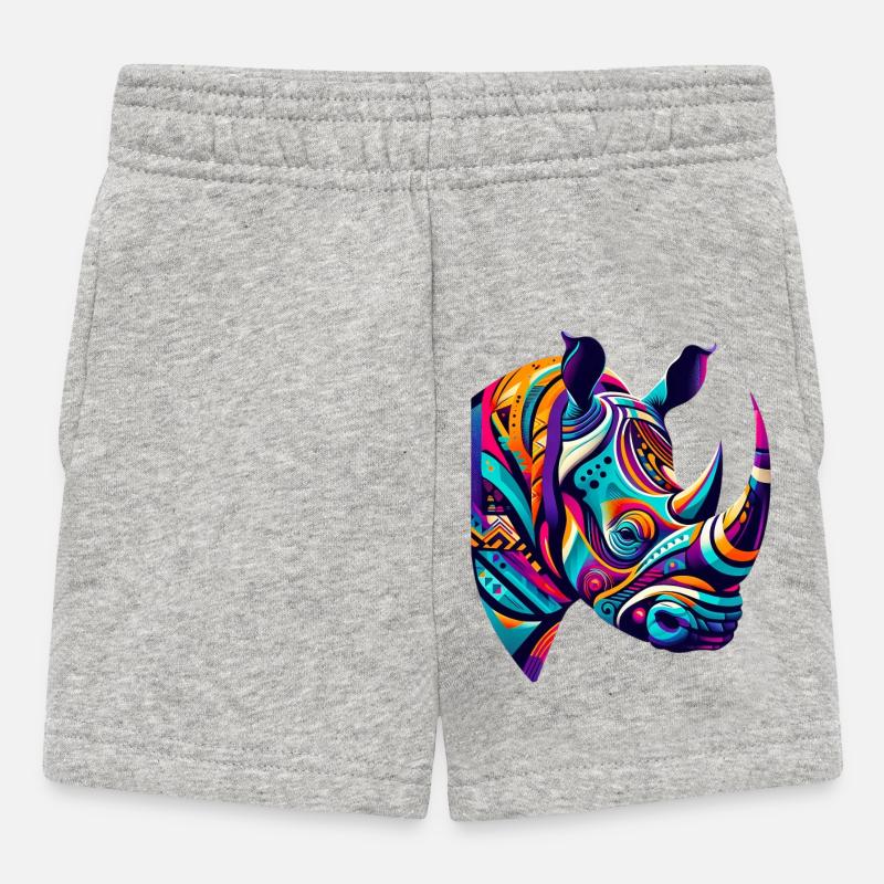 Rhinocéros - Short Bébé - gris chiné
