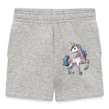 Unicorn - Baby Shorts - heather grey - Front