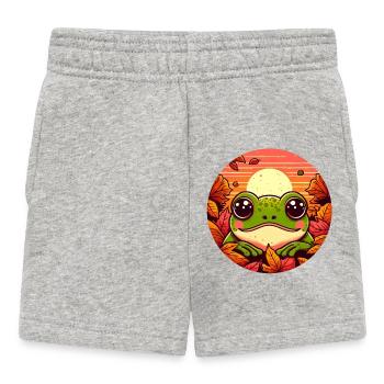 Sloth Foliage Round Sunset - Baby Shorts - heather grey - Front