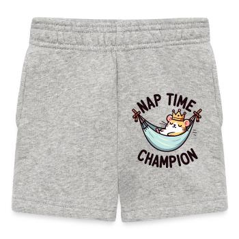 Champion de la sieste - Short Bébé - gris chiné - Devant