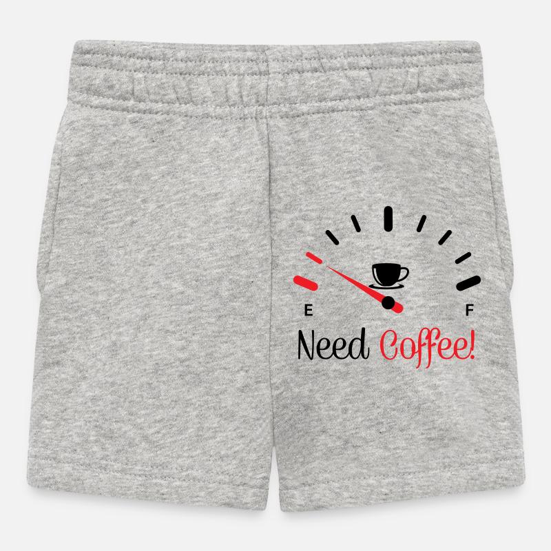 Brauche Kaffee 1 - Baby Shorts - Grau meliert