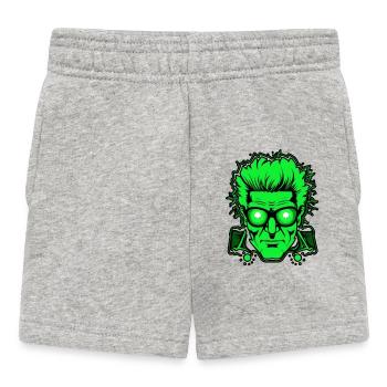 Grünes Gesicht - Baby Shorts - Grau meliert - Vorne
