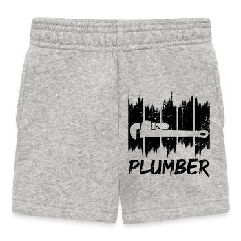 Plumber - Baby Shorts - heather grey - Front