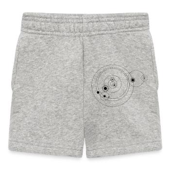 Solar system only (black) - Baby Shorts - heather grey - Front