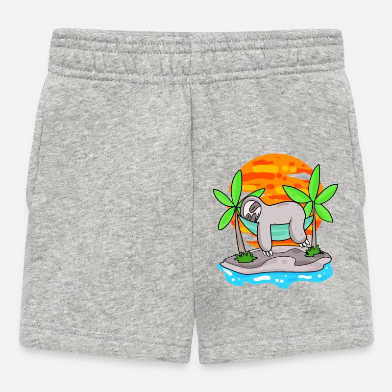Paresseux sur la plage - Short Bébé - gris chiné