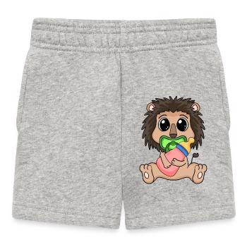 Bébé Lion Animal - Short Bébé - gris chiné - Devant
