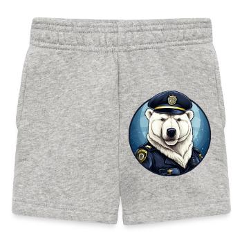 Polar Bear Police - Baby Shorts - heather grey - Front