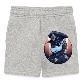 Pony Polizei - Baby Shorts - Grau meliert - Vorne