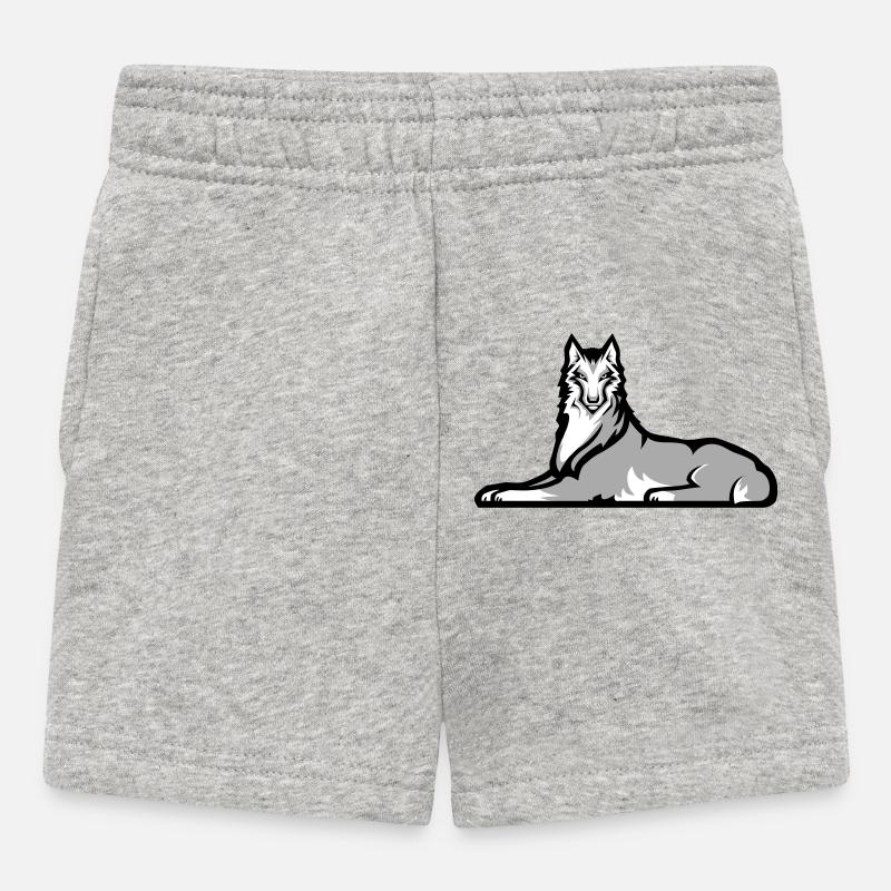 Loup solitaire tchétchène - Short Bébé - gris chiné