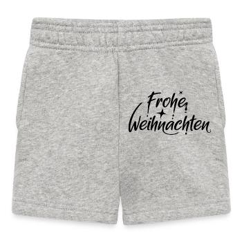 frohe weihnachten schriftart font Symbol Sterne - Baby Shorts - Grau meliert - Vorne