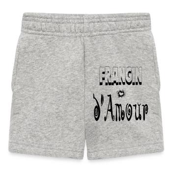 Frangin Amour Cœur Frère - Short Bébé - gris chiné - Devant