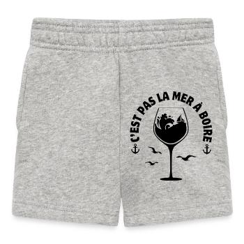 mer, marin, vacances à la mer - Short Bébé - gris chiné - Devant