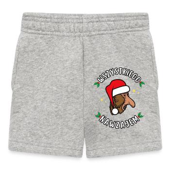 All Out - Lustiges Weihnachts-T-Shirt - Baby Shorts - Grau meliert - Vorne