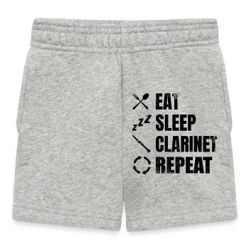 Clarinetist Daily Routine - Baby Shorts - heather grey - Front