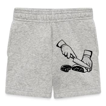 Cutting meat - Baby Shorts - heather grey - Front