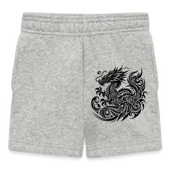 Dragon Tribal Tattoo Artistic Design - Baby Shorts - heather grey - Front