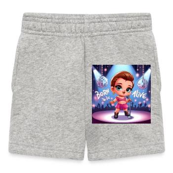 Born to be Alive - Baby Shorts - heather grey - Front