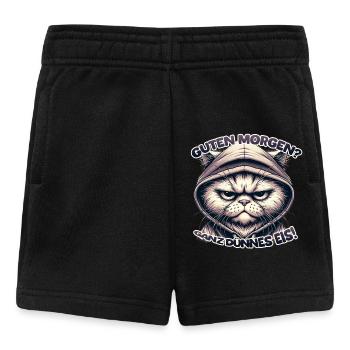 Guten Morgen? Ganz dünnes Eis! - Baby Shorts - Schwarz - Vorne