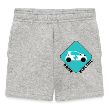 Drive Electric Supercharge - Electric Car Fans - Baby Shorts - heather grey - Front