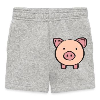 Piglet - Baby Shorts - heather grey - Front