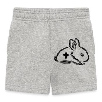 Hase Erste Hilfe - Baby Shorts - Grau meliert - Vorne