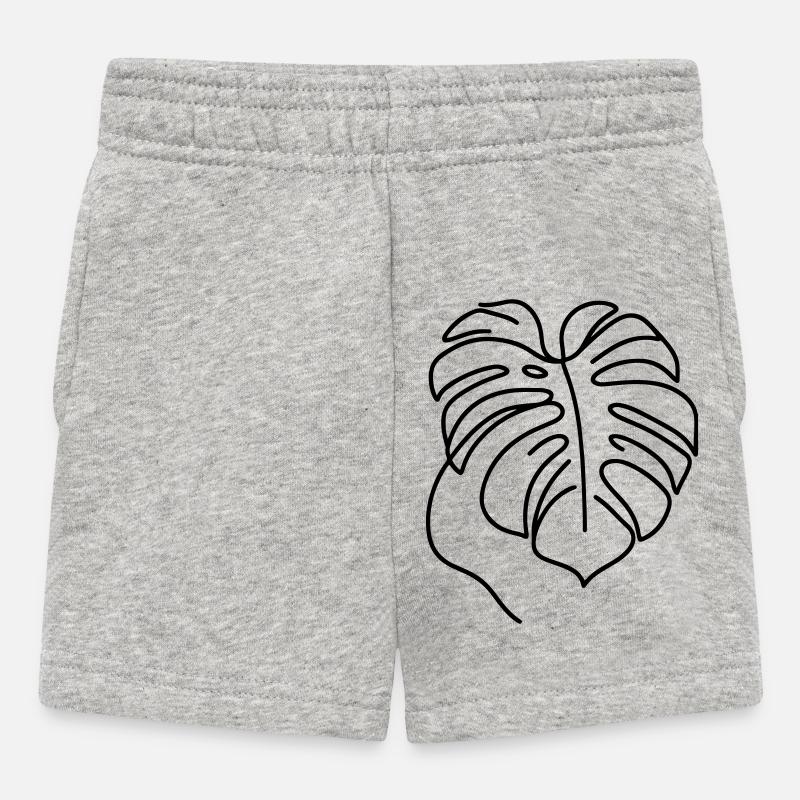 Monstera - Short Bébé - gris chiné