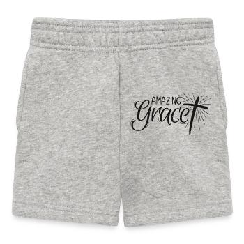 Lettrage Amazing Grace - Short Bébé - gris chiné - Devant