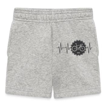 logo de vélo pulse avec pignon Icône de tour de vélo d’équipe - Short Bébé - gris chiné - Devant