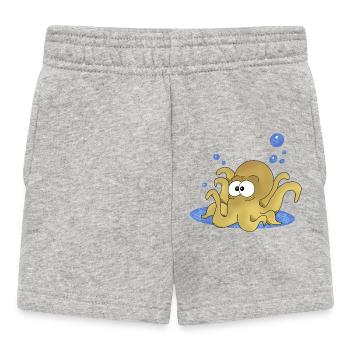 Octopus - Baby Shorts - heather grey - Front