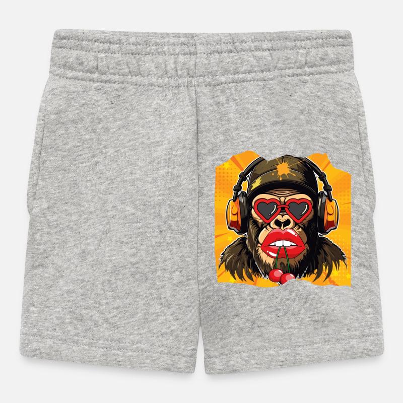 Monkey & Cherry - Baby Shorts - heather grey