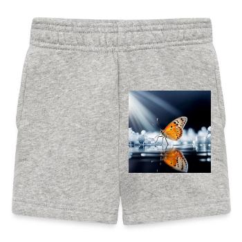 Butterfly - Baby Shorts - heather grey - Front