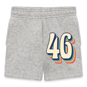 Vintage rétro T Shirt numéro 46 quarante-six - Short Bébé - gris chiné - Devant