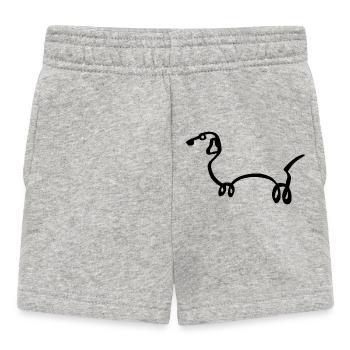 Skizze des Schwarzen Hundes - Baby Shorts - Grau meliert - Vorne